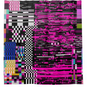 Glitched retro VHS screen with flickers and broken