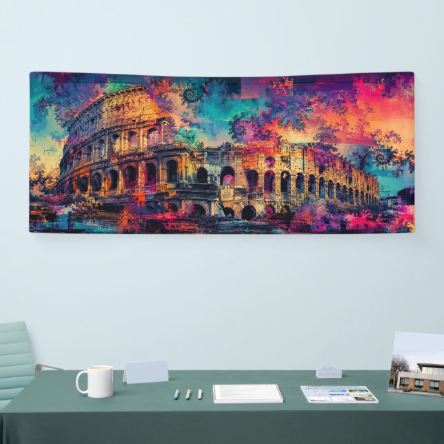 Glitched Roman Colosseum Banner (Tradeshow)