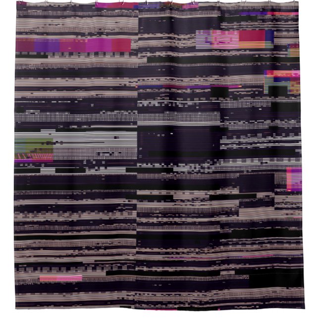 Glitched TV screen with broken pixels. Abstract fu (Front)