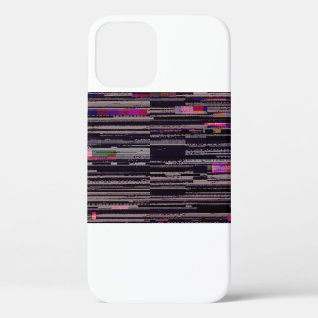 Glitched TV screen with broken pixels. Abstract fu Case-Mate iPhone Case (Back)