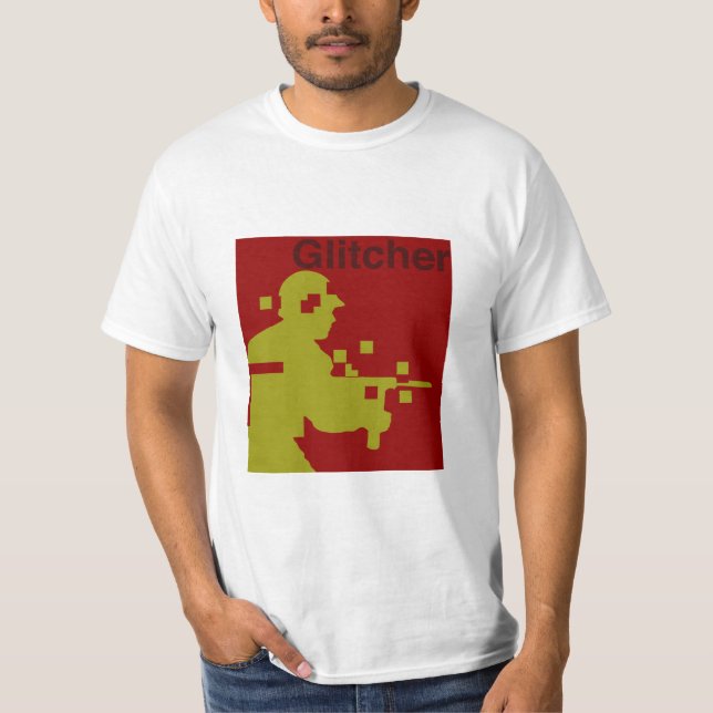 GLITCHER RED T-Shirt (Front)