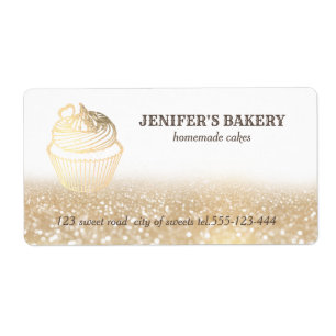 Gliterie d'or Emballage de cupcakes maison