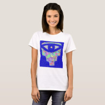Glitter חמסה hamsa floral t shirt