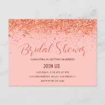 Glitter abstract - bridal shower invitation
