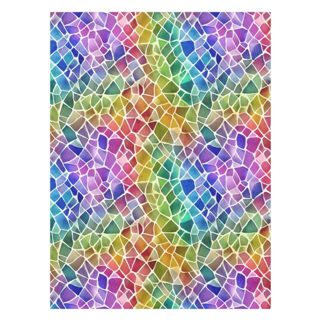 Glitter Abstract Geometric Octagon Tablecloth (Front)