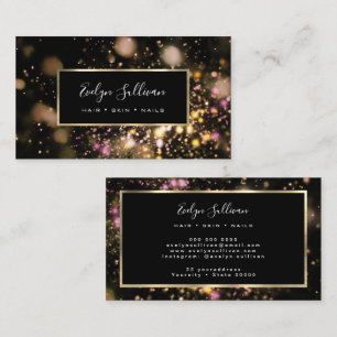 Glitter and lights business card
