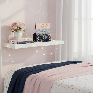 Glitter and marble personalized  plaque