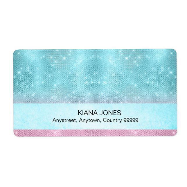 Glitter and Shine Gradient Teal/Pink ID673 (Front)