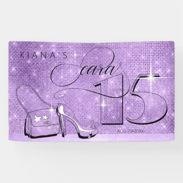 Glitter and Shine Quinceanera Violet Hor ID701 Banner (Horizontal)