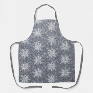 Glitter and snowflakes  apron