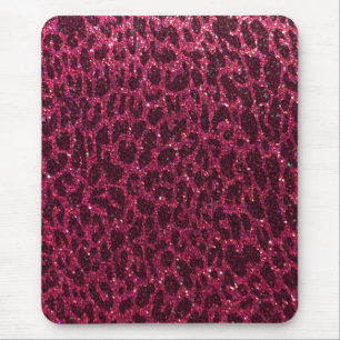 Glitter Animal Print Chic Elegant Modern Sparkles Mouse Pad