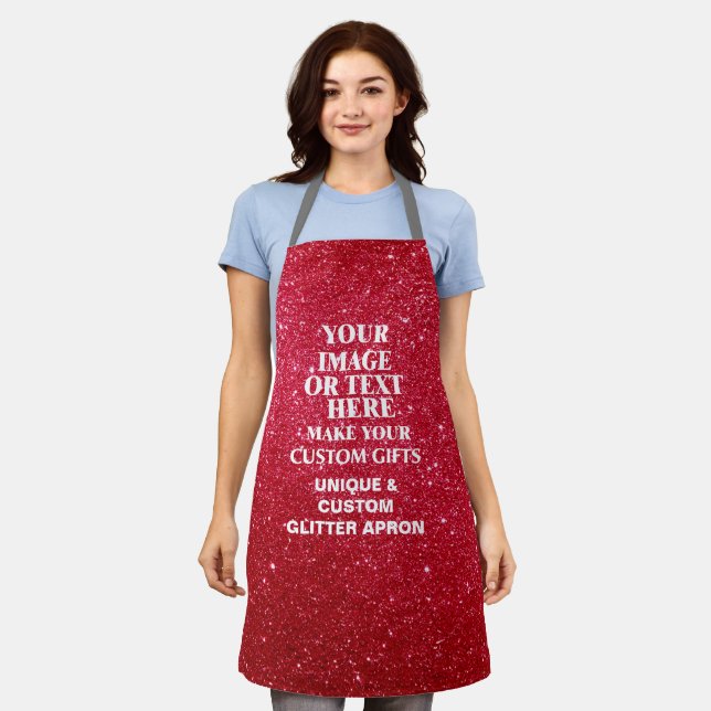 Glitter Apron For Ladies - Unique Bling Gift (Worn)