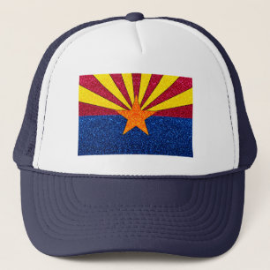 Glitter Arizona flag trucker hat