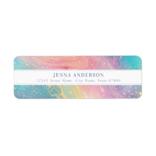 Glitter Background Address Label