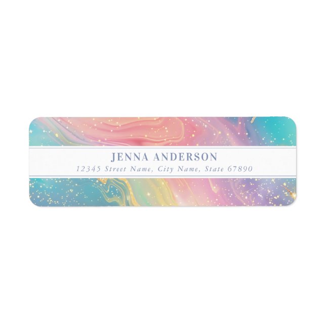 Glitter Background Address Label (Front)