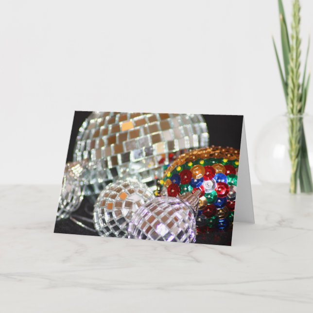 Glitter Balls Christmas Card (Front)