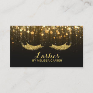 Glitter Beauty Salon Makeup Artist Lash Extensions Business Card