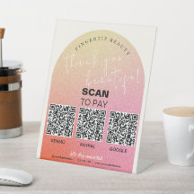 Glitter Beauty Salon QR Code Contactless Pay