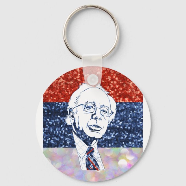 glitter bernie sanders keychain (Front)