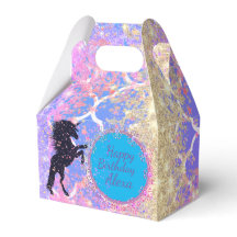 Glitter Birthday Whimsical Unicorn Custom