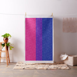 Glitter Bisexual Pride Flag Fabric