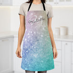 Glitter Bokeh Glamourous Elegant Apron<br><div class="desc">Easily personalize this elegant colourful bokeh glitter pattern with your custom name and/or monogram.</div>