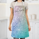 Glitter Bokeh Glamourous Elegant Apron<br><div class="desc">Easily personalize this elegant colourful bokeh glitter pattern with your custom name and/or monogram.</div>