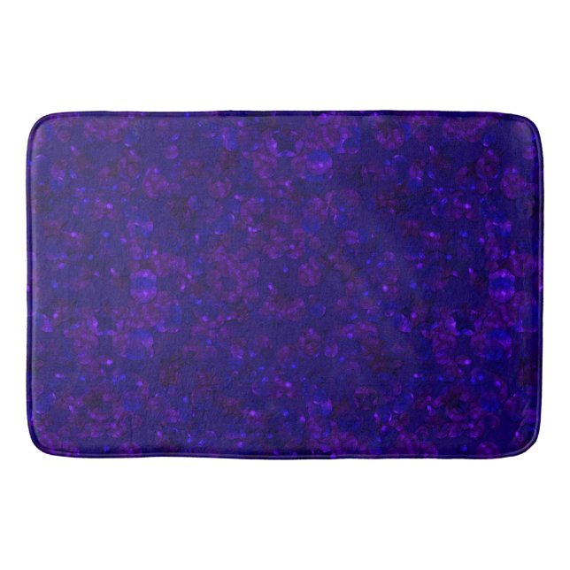 Glitter bokeh sparkle print bath mat (Front)
