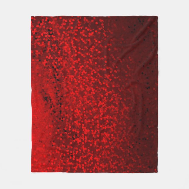 Glitter bokeh sparkle print fleece blanket (Front)