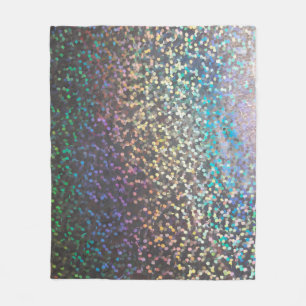 Glitter bokeh sparkle print fleece blanket