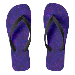 Glitter bokeh sparkle print flip flops