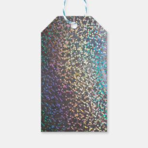 Glitter bokeh sparkle print gift tags