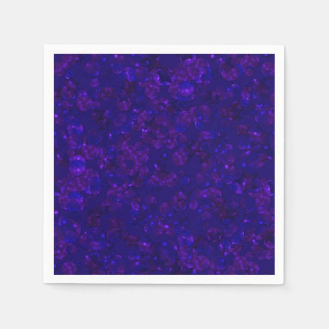 Glitter bokeh sparkle print napkin (Front)