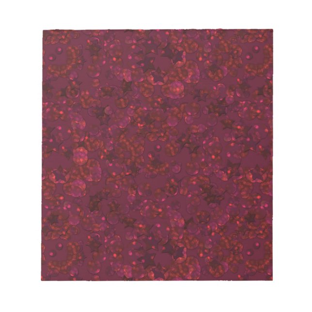 Glitter bokeh sparkle print notepad (Front)