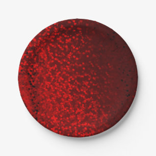 Glitter bokeh sparkle print paper plate