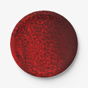 Glitter bokeh sparkle print paper plate