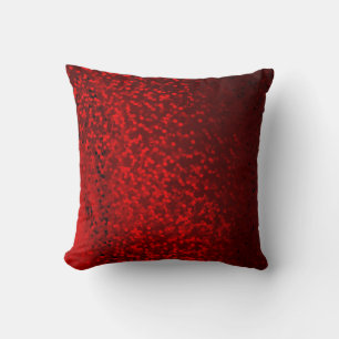 Glitter bokeh sparkle print throw pillow