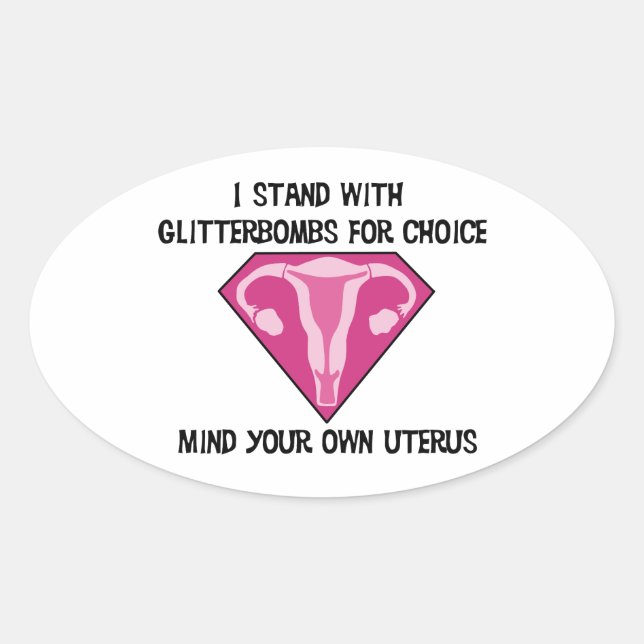 Glitter Bombs for Choice Oval Sticker (Front)