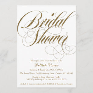 Glitter Bridal Shower Invitation