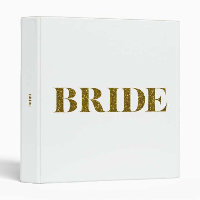 Glitter Bride Gold Binder (Front/Spine)