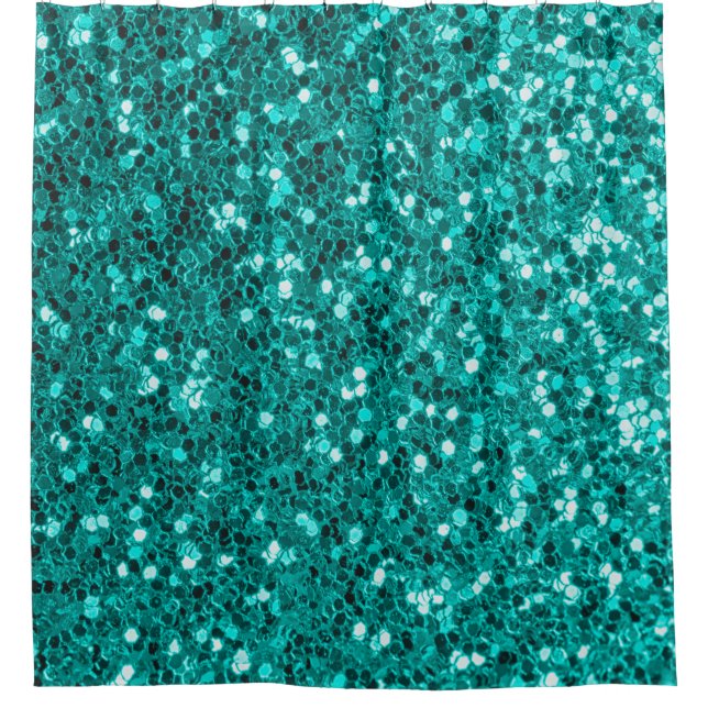 Glitter bright turquoise texture (Front)