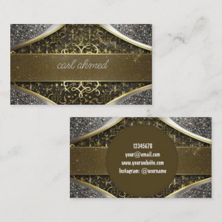 glitter business card