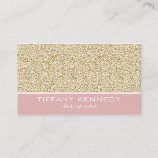 Glitter business card / make up artist business (Front)