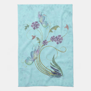 Glitter Butterflies Kitchen Towel