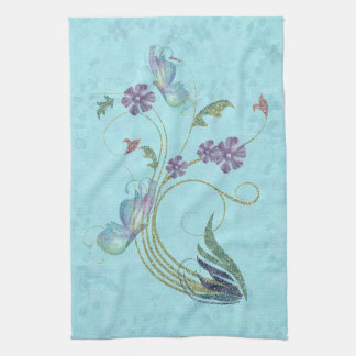Glitter Butterflies Kitchen Towel