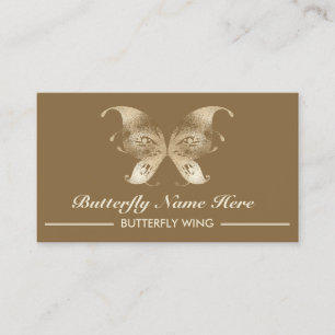 Glitter Butterfly Wing Swirl Decorative Business Card