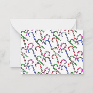 Glitter Candy Cane Pattern Card