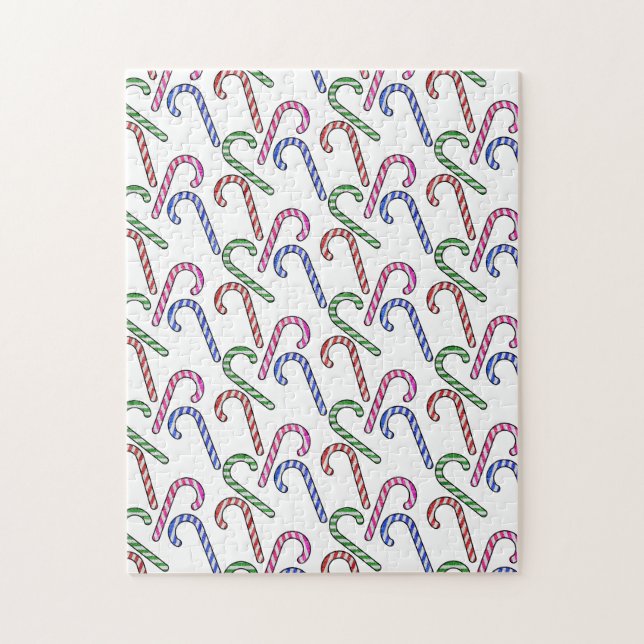 Glitter Candy Cane Pattern Jigsaw Puzzle (Vertical)