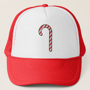 Glitter Candy Cane Trucker Hat