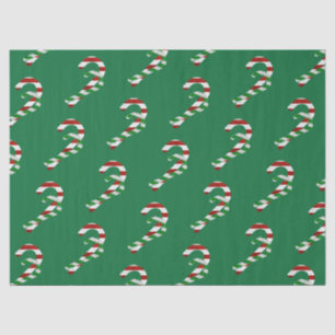 Glitter Candy Canes Tissue Paper